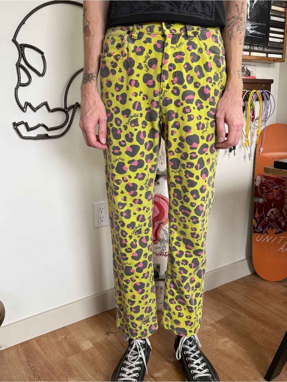Teddy Fresh X Trixie Mattel Neon Leopard Print Pants ~ Size 30 X 29